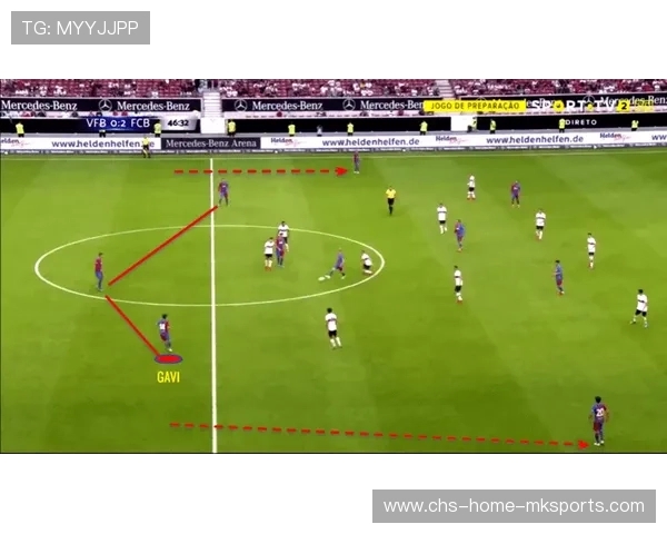 巴萨前场小范围配合提升质量,加维判断准确